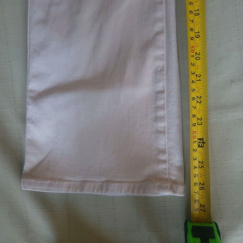 Mother The Mid Rise Smokin' Double Flood Size 32 Cream Cropped Designer Demin - Picture 7 of 15